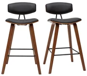 Sgabelli da bar design neri H65 cm (set di 2) PEBBLE