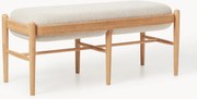 Panca imbottita in legno di quercia Imara