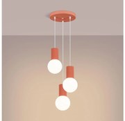 Sollux SL.1755 - Lampadario a sospensione con filo HALO 3xG9/8W/230V diametro 25 cm rosa