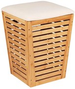 WENKO 25143100 - Cesto per la biancheria BAMBUSA 40x56 cm marrone
