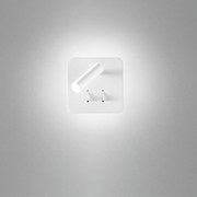 Applique Moderna Plug Bianco Led Rosone Quadrato