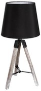 Atmosphera - Lampada da tavolo RUNO 1xE27/25W/230V legno/nero