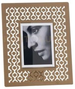 Portafoto di design mayfair piccolo oro laccato in ferro e polimeti...