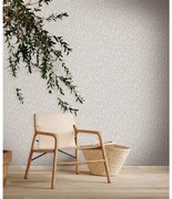 Carta da parati Eco foglie beige, 53 cm x 10 m