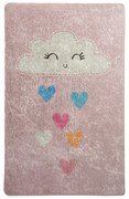 Tappeto rosa antiscivolo per bambini , 100 x 160 cm Baby Cloud - Conceptum Hypnose