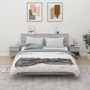 Comodino 2 pz grigio sonoma 40x35x50 cm