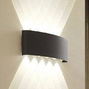 Applique da esterni a LED Ithan Lindby, Nero, Alluminio, Moderno, Applique LED da esterni