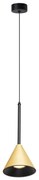 Lampadario a sospensione con filo CONE 1xGU10/10W/230V oro/nero