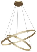 Lampadario A Sospensione Moderno Rim Alluminio Ottone 2 Led 88W