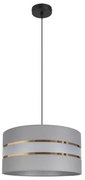 Lampadario su corda   CORAL 1xE27/60W/230V d. 40 cm grigio