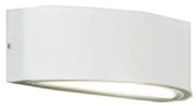 Applique Moderna Esterno Lente Alluminio Bianco 1 Luce E27