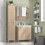 Mobile da bagno sotto lavabo SENSEA Easy rovere laccato opaco L 70 x H 80 x P 40 cm 2 ante, lavabo non incluso