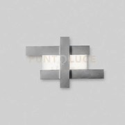 Doha p/m - applique colore acciaio in alluminio e metacrilato a led...