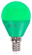 Lampadina Led E14 G45 a sfera 4W Verde Aigostar