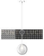 Sospensione cromo 1 luce vetro trasparente 1184cr-s1-tr