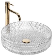 Lavabo da appoggio Rea Cristal Transparent 39