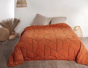 Copriletto in poliestere arancio 260 cm