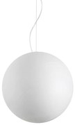 Sospensione Moderna Carta Metallo Bianco 1 Luce E27 D50Cm