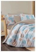 Biancheria da letto blu/marrone per letto matrimoniale/per letto prolungato con lenzuolo incluso/4 pz 200x220 cm Magnolia – Mila Home