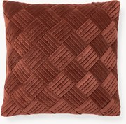 Copricuscino in velluto con motivo strutturato Sina