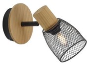 JUST LIGHT. 15191-79 - Faretto da parete TAMIS 1xE14/10W/230V pino