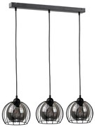 Lampadario a sospensione con filo SOLO BLACK 3xE27/60W/230V