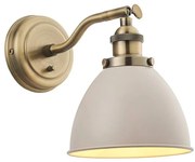 Endon 76330 - Faretto da parete FRANKLIN 1xE14/40W/230V ottone/taupe