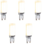 Set di 5 Lampadine LED G9 a 3 Intensità Opal 4,5W 500lm 2700K