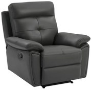 Poltrona relax in Pelle Grigio - VINETA