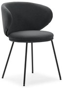 Set di sedie da pranzo grigio scuro in imbottito 2 pz Rush – Marckeric