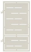 Cancello manuale con serratura manuale Privacy in ferro, apertura a sinistra, L 104.5 x H 180 cm, di colore bianco