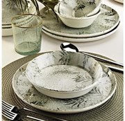 Set da tavola 12 pezzi in porcellana grigia
