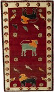 Gabbeh Tappeto persiano 230x130 Rosso (Iran) Annodato A Mano