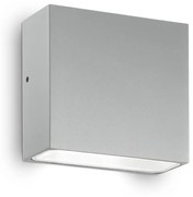 Applique Moderna Tetris-1 Alluminio Grigio 1 Luce 3W 3000K Luce Calda