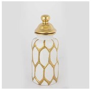 Vaso in ceramica 31x12,5 cm oro/bianco