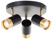 Brilliant - Faretto LED VIGOLO 3x GU10/5W/230V, nero/oro