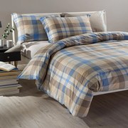 Completo Copripiumino in Cotone Check Singolo Caleffi Geo
