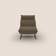 Tessa Poltroncina dal design moderno in morbida microfibra smacchiabile T11 marrone