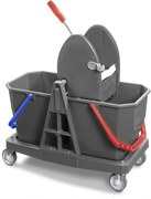 Secchio per pulizia in polipropilene Carrello doppio secchio 15L con strizzat 30 L grigio