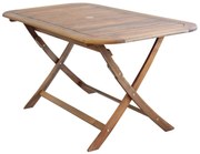 SOLEA - set tavolo in alluminio e teak cm 150 x 80 x 74 h con 4 sedie Dresda