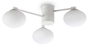 Plafoniera Contemporanea Hermes Metallo Bianco 3 Luci G9 28W 3000K Ip20