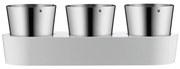 WMF - Vaso per erbe aromatiche autoinnaffiante 3pz GOURMET bianco/acciaio inossidabile