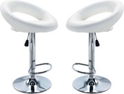 GUSTAVO - sgabello alto in acciaio set da 2