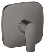 Rubinetto per doccia getto laminare cristallino monocomando Talis E nero satinato HANSGROHE