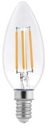 Lampada LED E14 4W a Filamento 150lm/W No Flickering - C35 Colore Bianco Caldo 2.700K
