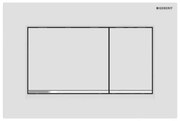 Placca di comando Geberit Sigma30 bianco opaco con inserto cromo lucido
