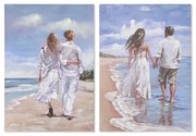 Quadro Home ESPRIT Spiaggia Mediterraneo 70 x 3 x 100 cm (2 Unità)