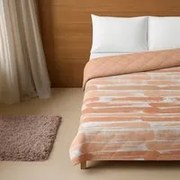 Trapuntino singolo double face pennellate arancione