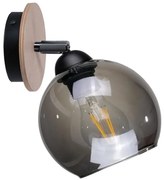 Faretto da parete UNO WOOD 1xE27/60W/230V nero/marrone