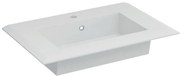 Lavabo a incasso rettangolare Bellagio L 71 x H 2 x P 46 cm in ceramica bianco